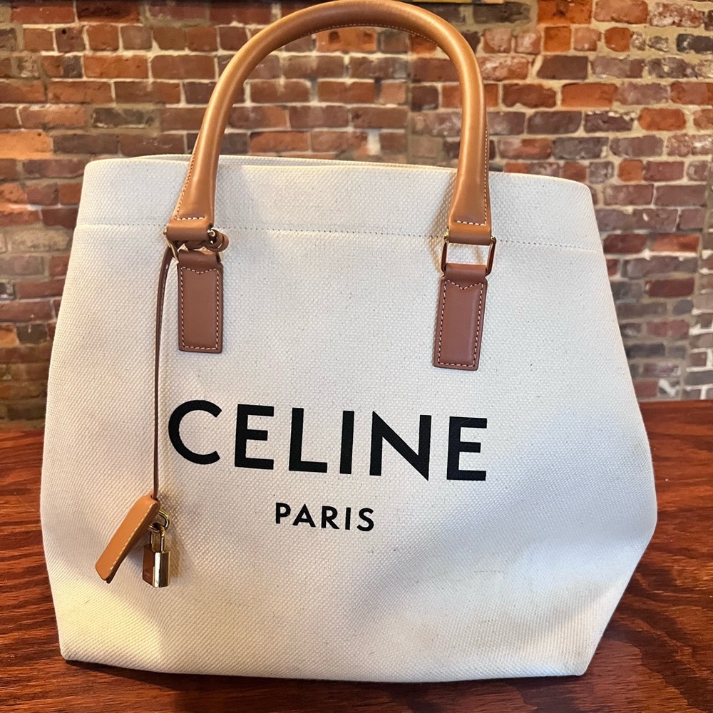 Large Celine canvas tote